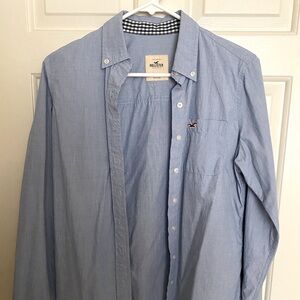 Hollister light blue button down, size M
